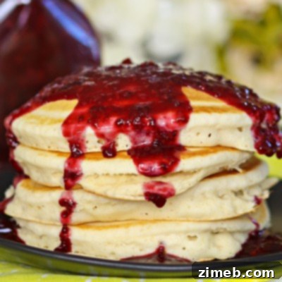 Blackberry Syrup ready to serve