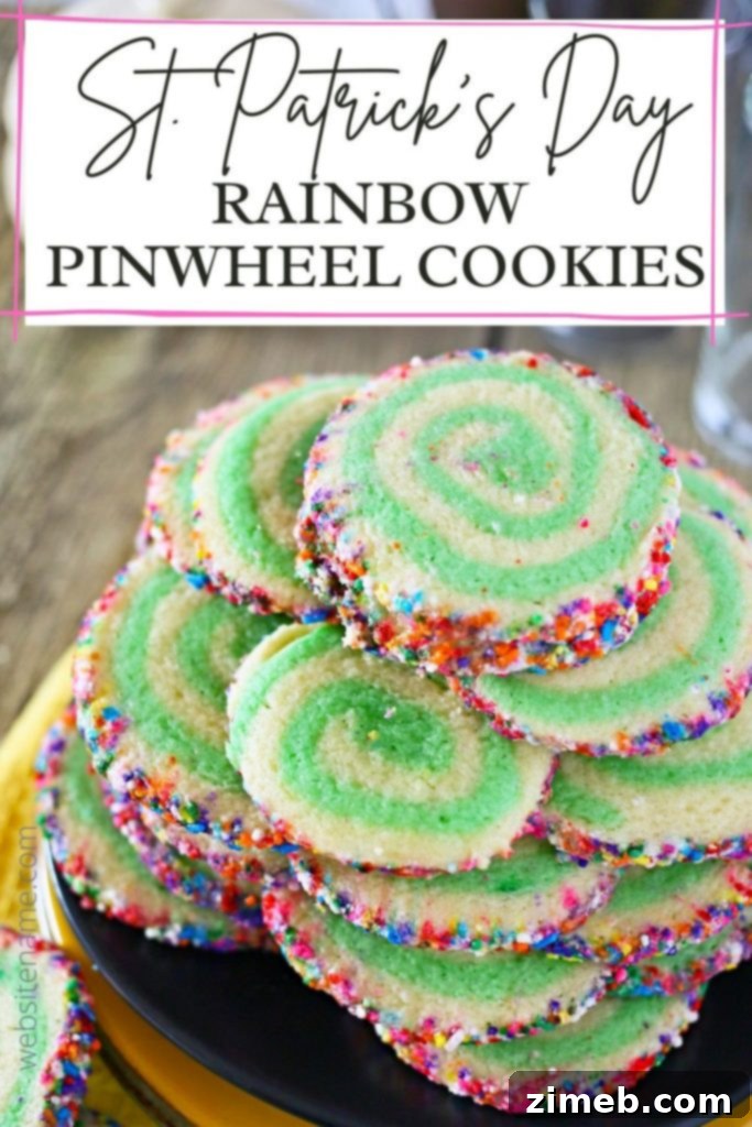 Kaleidoscope Pinwheels 6 Rainbow Pinwheel Cookies on a serving platter