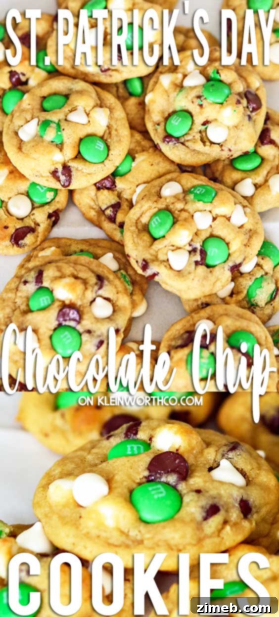 Emerald Isle Mint Chocolate Chip Cookies 2 St. Patrick’s Day Mint Chocolate Chip Cookies