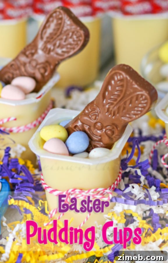 Hoppy Easter Pudding Cups 7 Enjoying the finished Easter Pudding Cups, a delightful and rewarding treat.