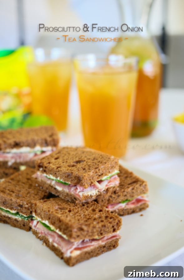 Prosciutto & French Onion Tea Sandwiches