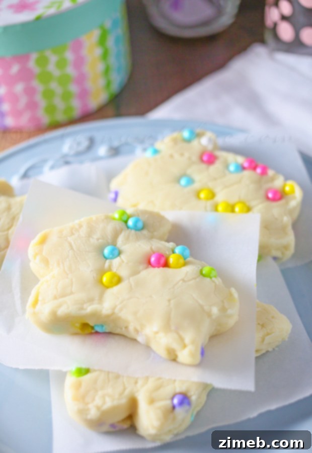 Simple Bunny Fudge ingredients and process for an easy Easter dessert