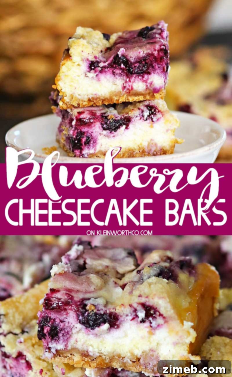 Blueberry Cheesecake Bars
