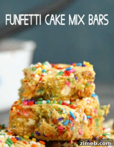 Funfetti Cake Mix Bars