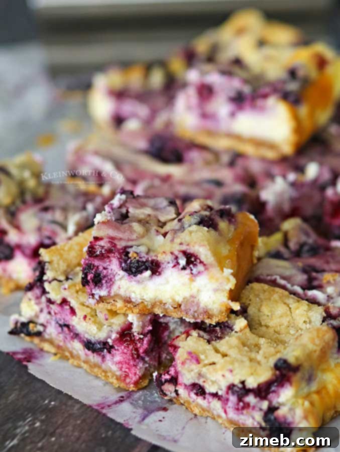 Blueberry Cheesecake Bars dessert