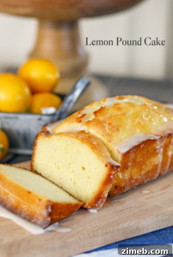 Classic Lemon Pound Cake, moist and flavorful