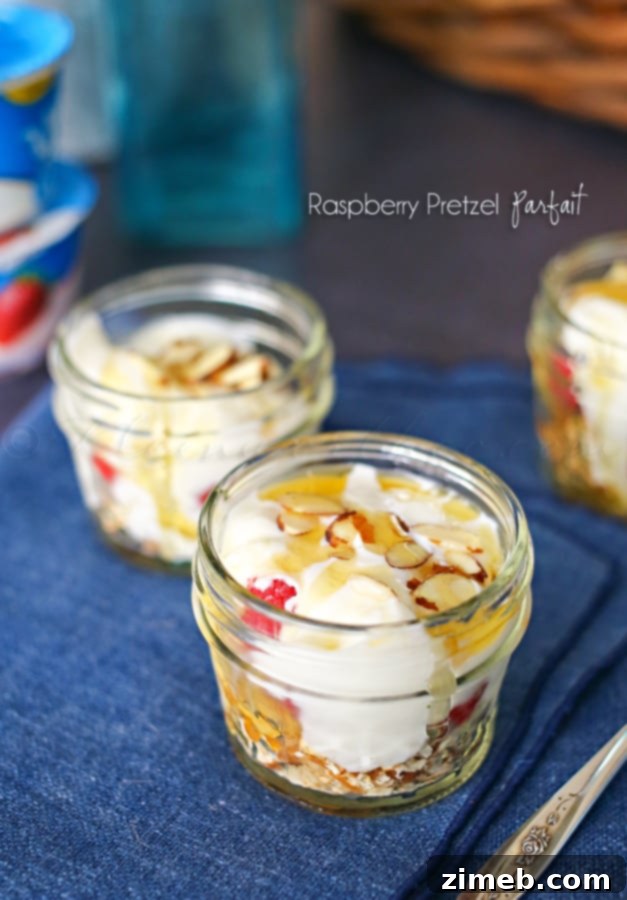 Raspberry Pretzel Parfait
