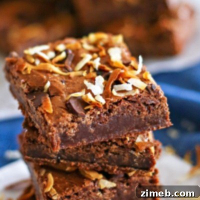 Toasted Coconut Flourless Brownies