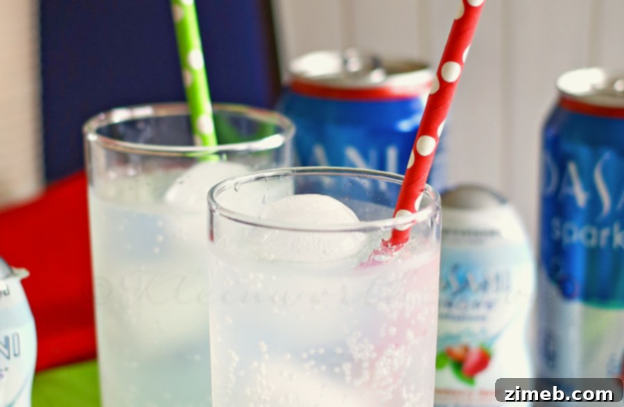 Family enjoying flavored DASANI water