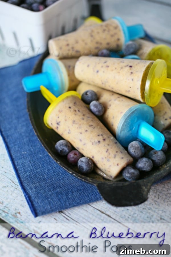 Banana Blueberry Smoothie Pops recipe