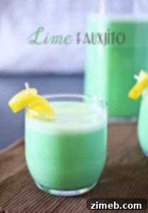Tropical Banana Bliss 12 Lime Fauxjito Mocktail