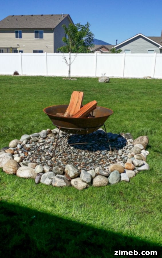 Easy Backyard Fire Pit {In Less than 30 Minutes}