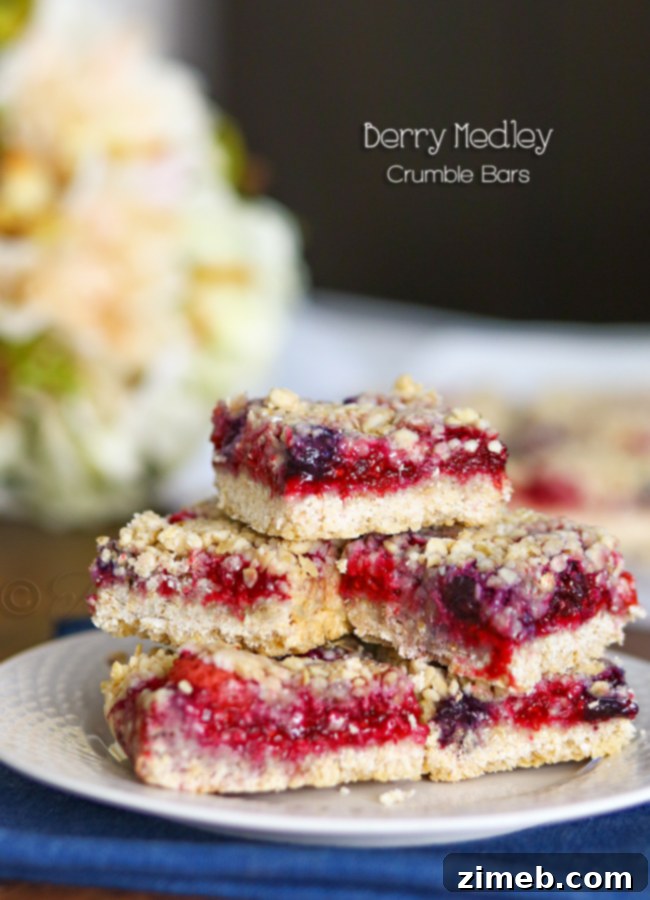 Berry Medley Crumble Bars, another delicious bar recipe