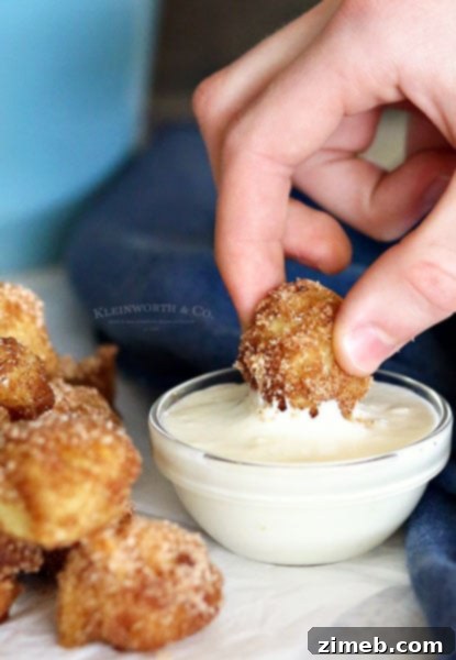 Cinnamon & Sugar Pretzel Bites, a sweet and salty snack.