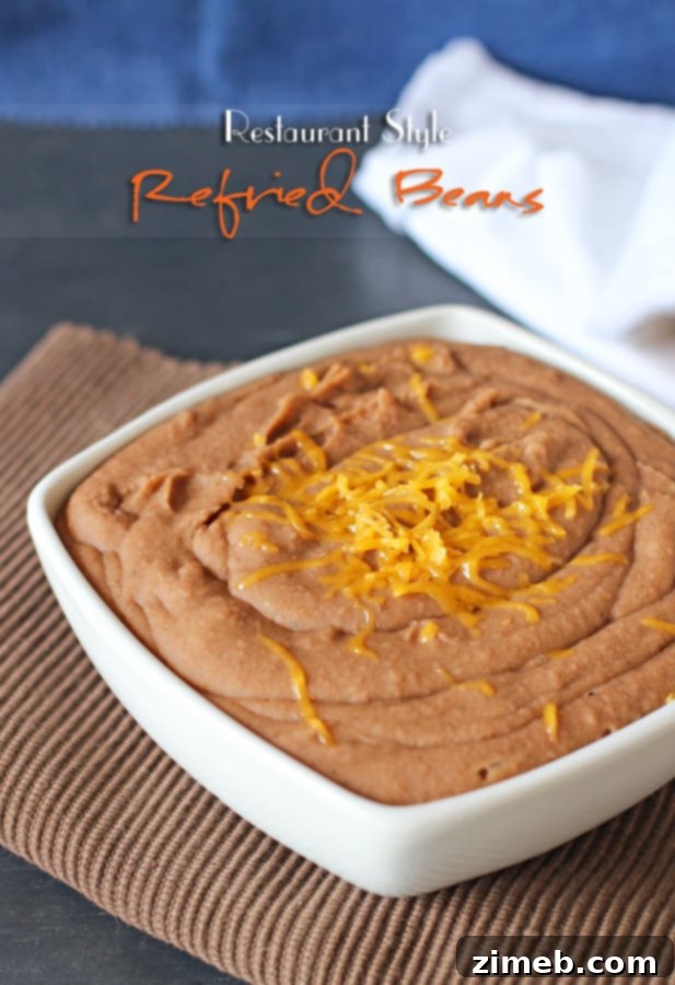 Restaurant Style Refried Beans from Gina @ Kleinworth & Co.