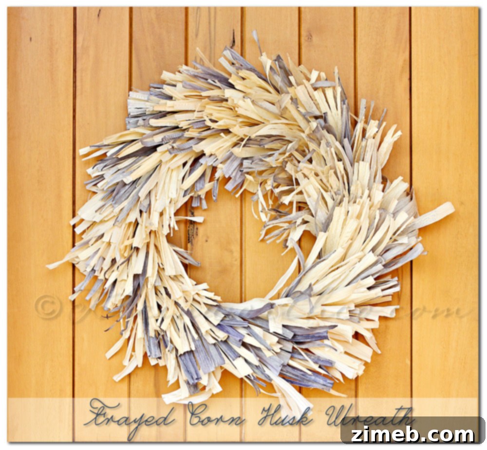 A Kaleidoscope of Summer Blossoms 10 Frayed Corn Husk Wreath