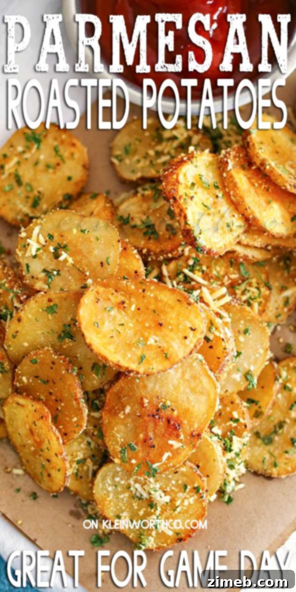 Crispy Parmesan Potatoes 2 Parmesan Roasted Potatoes, golden brown and crispy, seasoned to perfection.