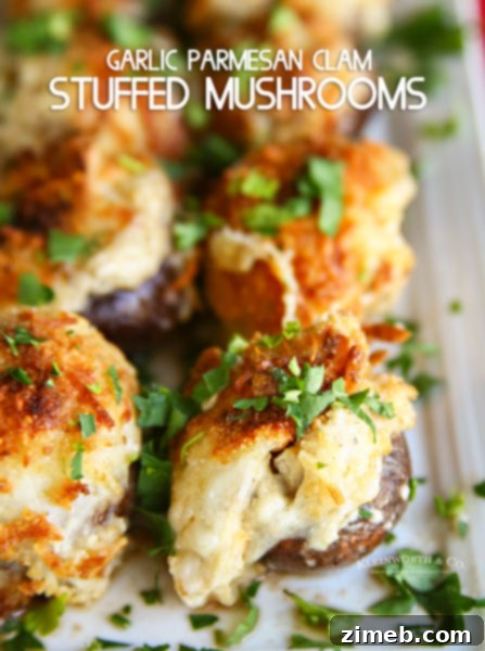 Crispy Parmesan Potatoes 8 Garlic Parmesan Clam Stuffed Mushrooms, perfectly baked.