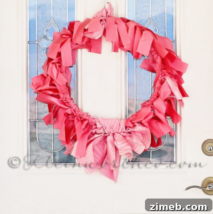 Girls' Blooming Wallscape 12 Simple 30 Minute Tie-Tab Wreath DIY