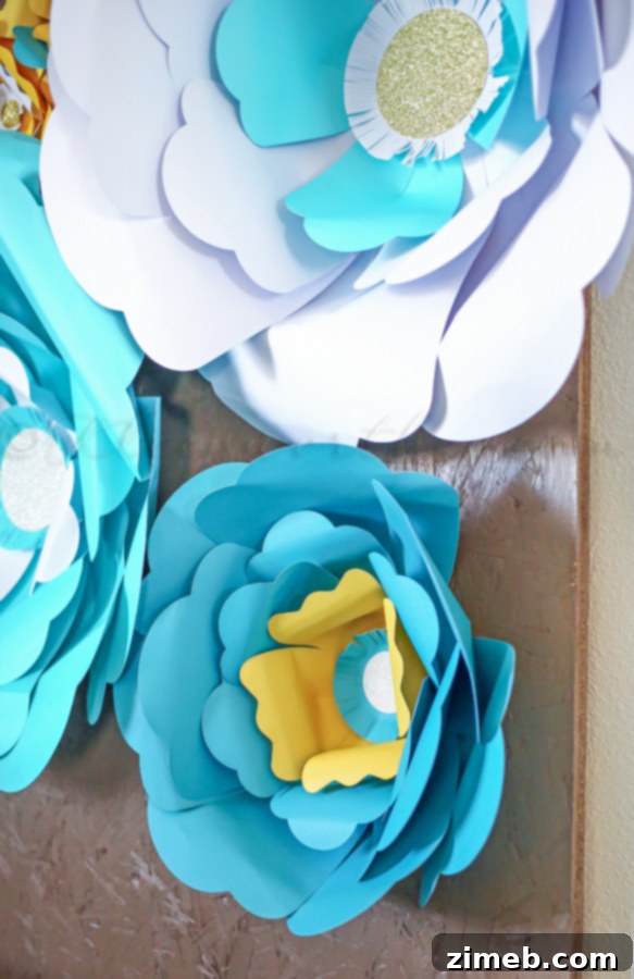 Girls' Blooming Wallscape 9 Creating Multi-Colored Paper Flowers for Unique Wall Decor