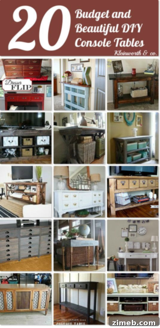 20 Ingenious DIY Console Table Ideas 2 20 DIY Console Tables