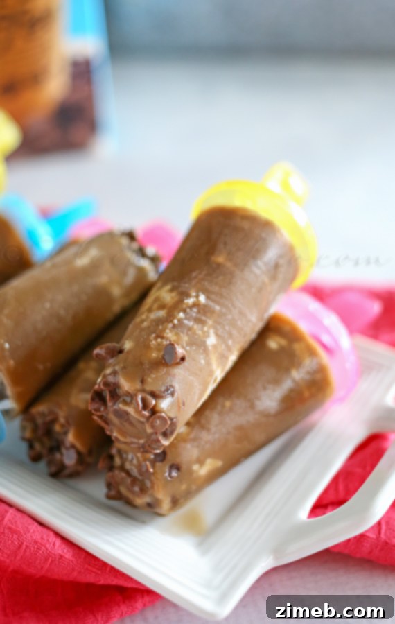 Close-up of a Coconut Mocha Pop in a mold, highlighting textures