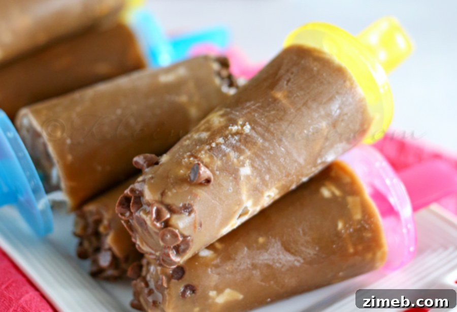Coconut Mocha Pops arranged on a serving plate