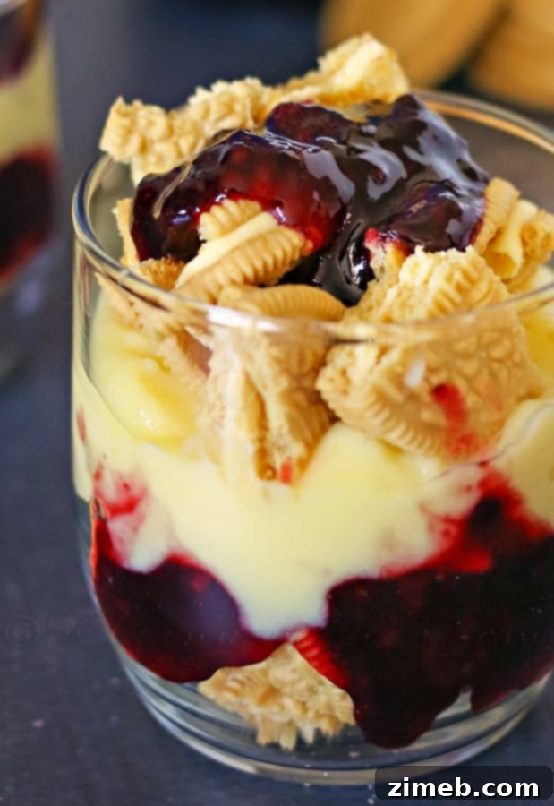 Zesty Berry Oreo Swirl Parfait 3 Layered Blackberry Lemon Oreo Parfait