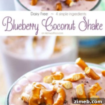 Ruby Red Cherry Ice Blast 12 Blueberry Coconut Shake is a dairy-free milkshake made with coconut milk ice cream & frozen blueberries. Simple frozen dessert makes eating healthy easy! This shake is seriously one of the best- you would never know it's dairy free! So good!