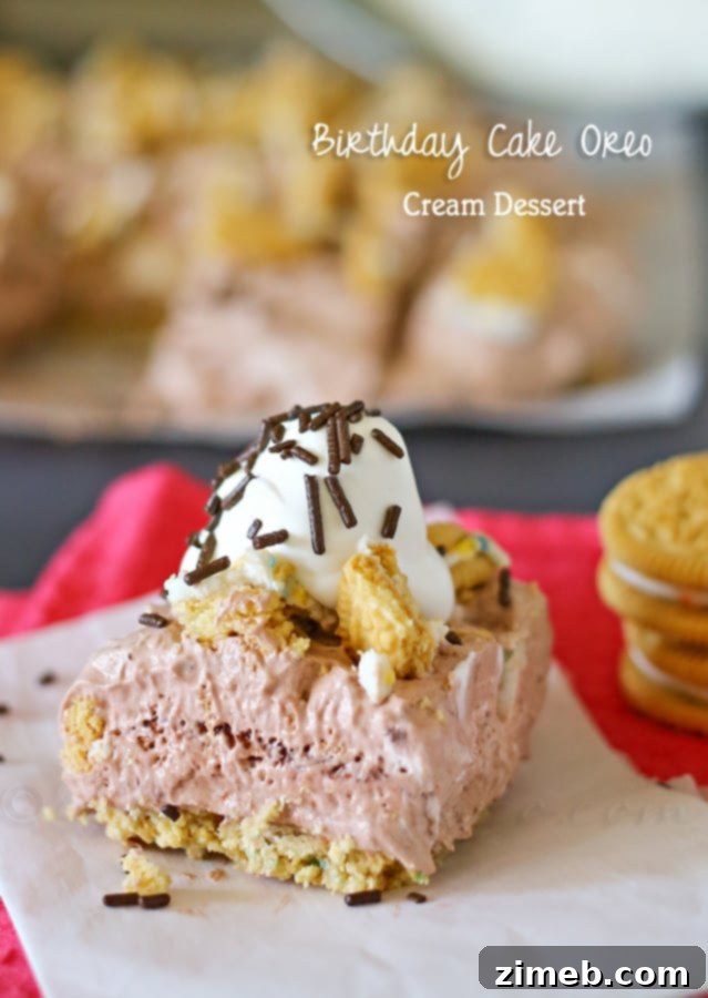 Birthday Cake Oreo Cream Dessert: A No-Bake Delight