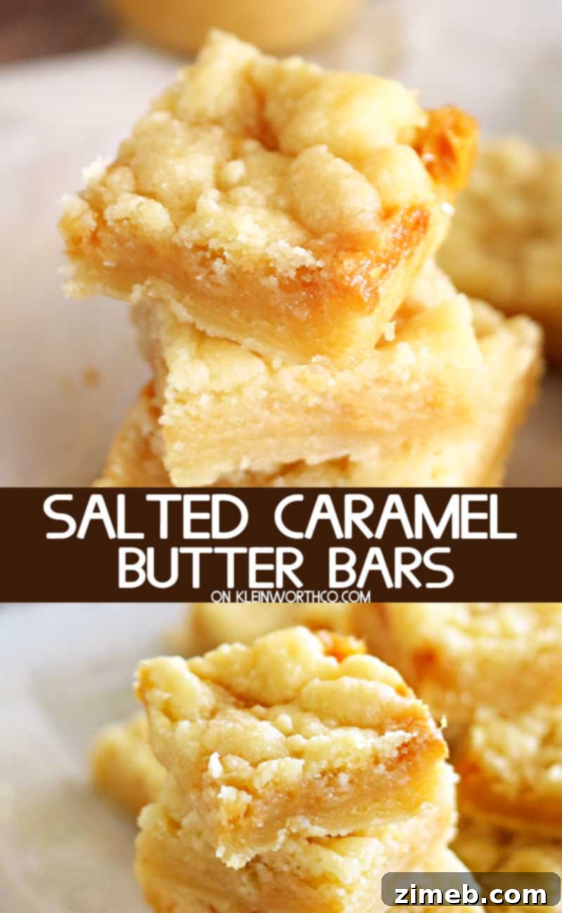 Salted Caramel Butter Bars - Beautifully arranged on a cooling rack, showcasing the golden-brown topping and gooey caramel peeking through. Perfect for family gatherings.