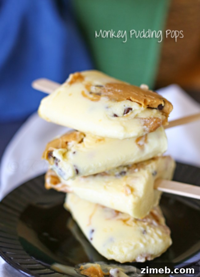 Tropical Pudding Pops 4 Monkey Pudding Pops
