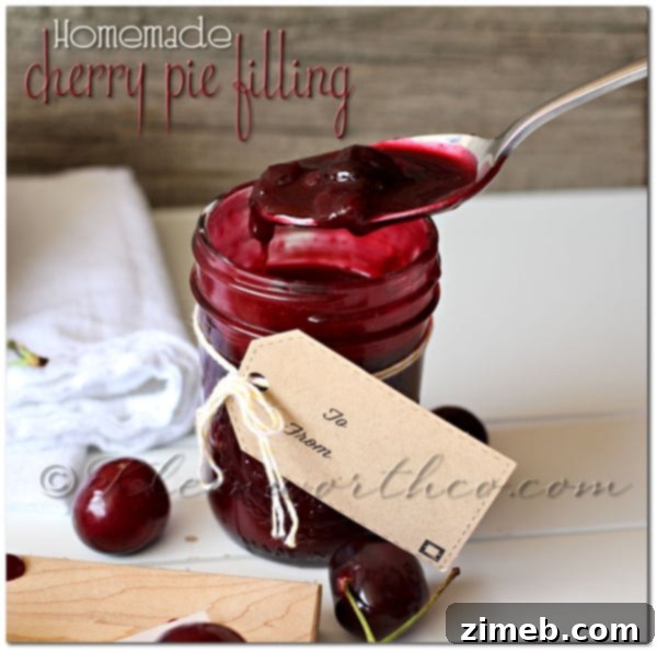 Simple No-Bake Cherry Delight 6 Homemade Cherry Pie Filling in a glass jar