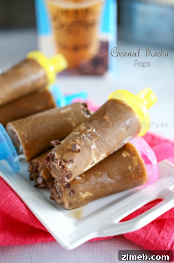 Creamy Caramel Macchiato Poke Cake 7 Refreshing Coconut Mocha Pops, a perfect summer treat