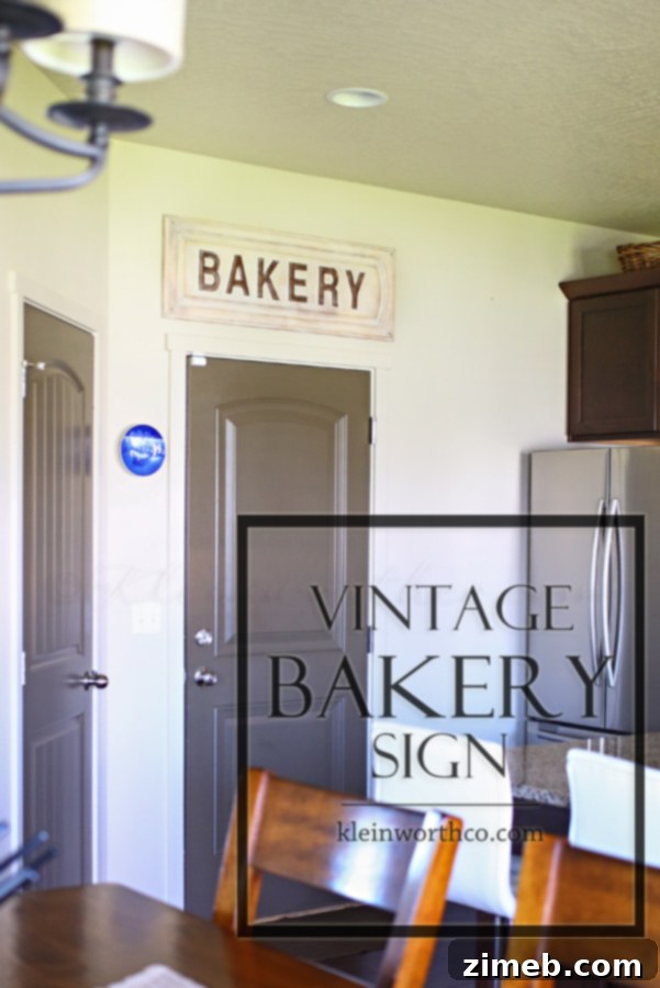 Antique Patisserie Plaque 9 Vintage Bakery Sign displayed in a kitchen