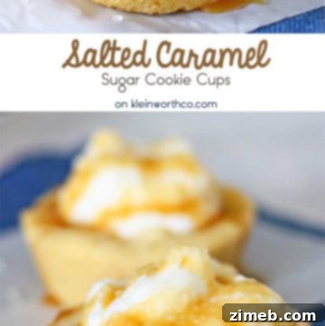 Salted Caramel Sugar Cookie Cups