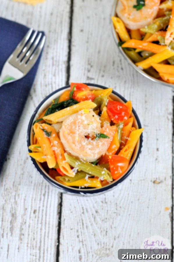 Summer Pasta with Shrimp - a light and flavorful easy dinner recipe