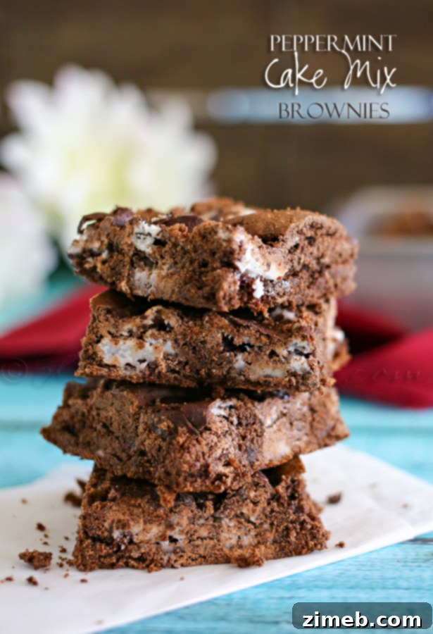 Dark Chocolate Blueberry Dream Brownies 16 Peppermint Cake Mix Brownies