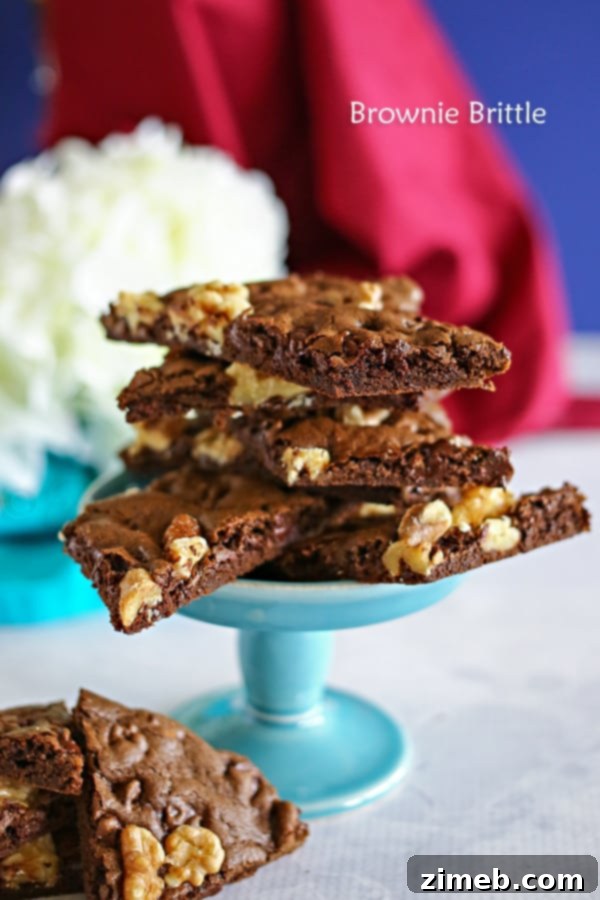 Dark Chocolate Blueberry Dream Brownies 17 Brownie Brittle
