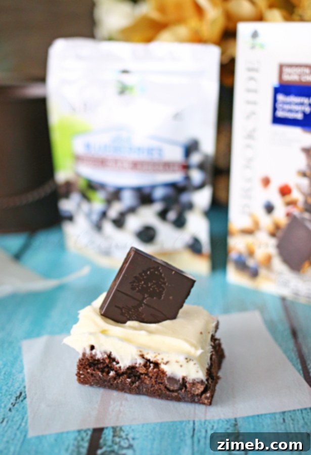 Dark Chocolate Blueberry Dream Brownies 4 Dark Chocolate Blueberry Brownies