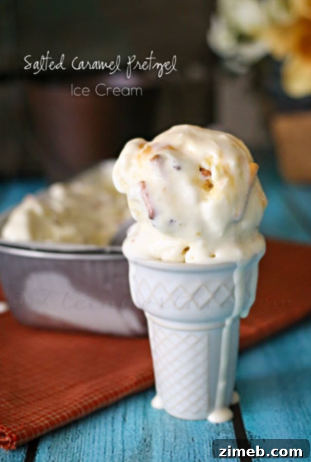 Salty Caramel Pretzel Crunch Ice Cream 14 Salted Caramel Pretzel Ice Cream