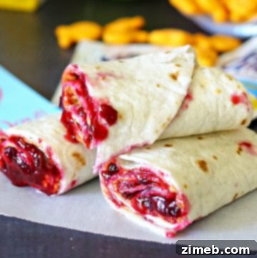 Almond Butter and Jam Pinwheels 7 Almond Butter & Jam Wrap