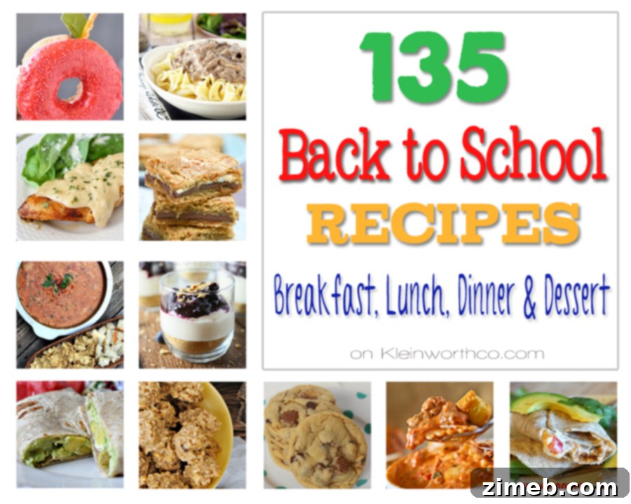 135 Back to School Recipes for quick and kid-friendly meals