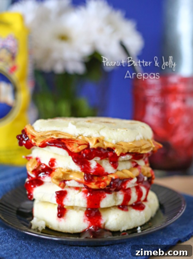 Peanut Butter and Jelly Arepas 5 P.A.N. Cornmeal for Authentic Arepas