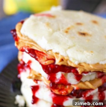 Peanut Butter and Jelly Arepas 6 Peanut Butter & Jelly Arepas