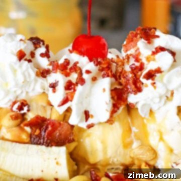 Bacon Banana Split Recipe Card Image
