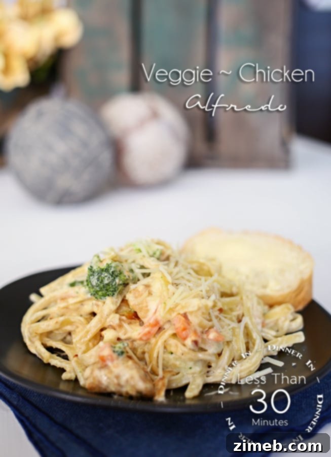 Veggie Chicken Alfredo: A healthy and creamy dinner