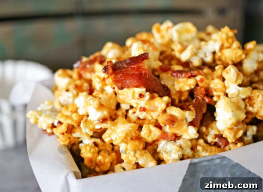 Bacon-Kissed Caramel Popcorn 6 Bacon Caramel Kettle Corn