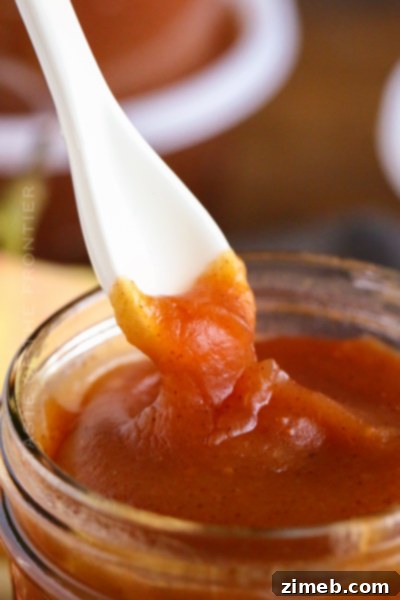 Instant Pot Apple Butter in jars.