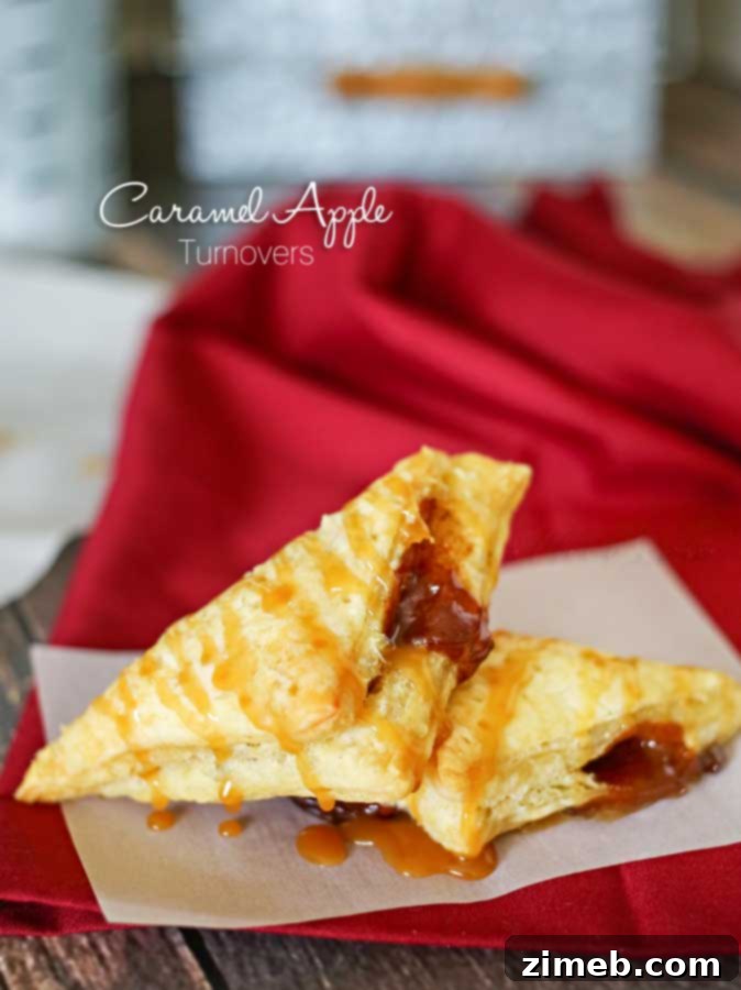 More Caramel Apple Turnovers cooling on a rack